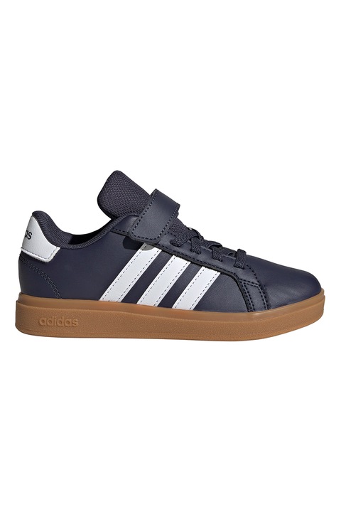 adidas Sportswear, Pantofi sport cu inchidere velcro Grand Court 2.0, Albastru ultramarin/Alb optic