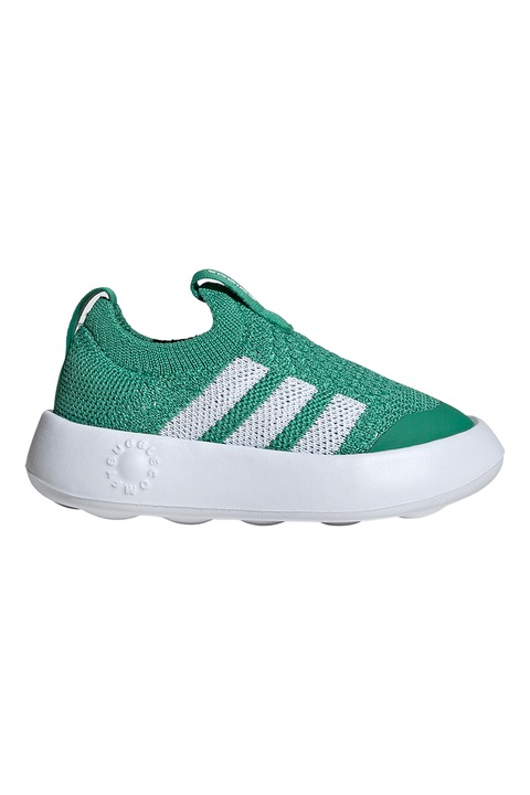adidas Sportswear, Pantofi sport BubbleComfy slip-on din material textil, Alb/Verde