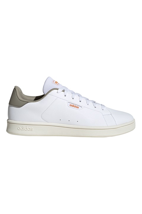 adidas Sportswear, Pantofi sport Urban Court de piele ecologica, Alb