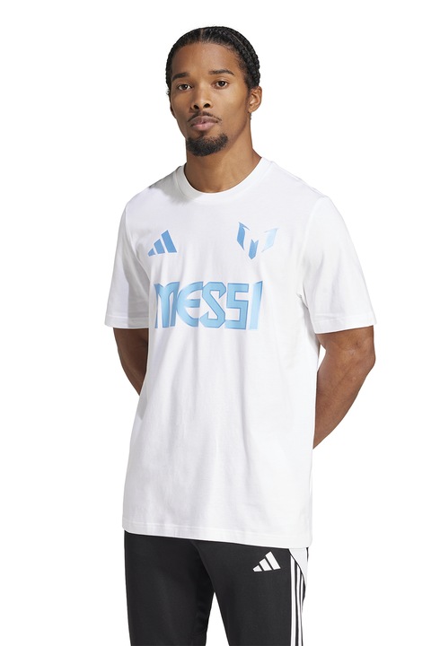 adidas Performance, Футболна тениска Messi, Бял/Ледено синьо