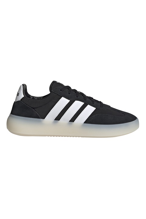 adidas Sportswear, Pantofi sport cu garnituri din piele intoarsa Barreda Decode, Alb/Negru