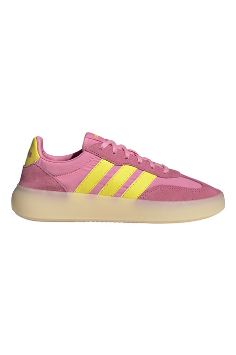 adidas Sportswear, Pantofi sport Barreda Decode cu garnituri din piele intoarsa, Roz deschis, Galben pai, 7