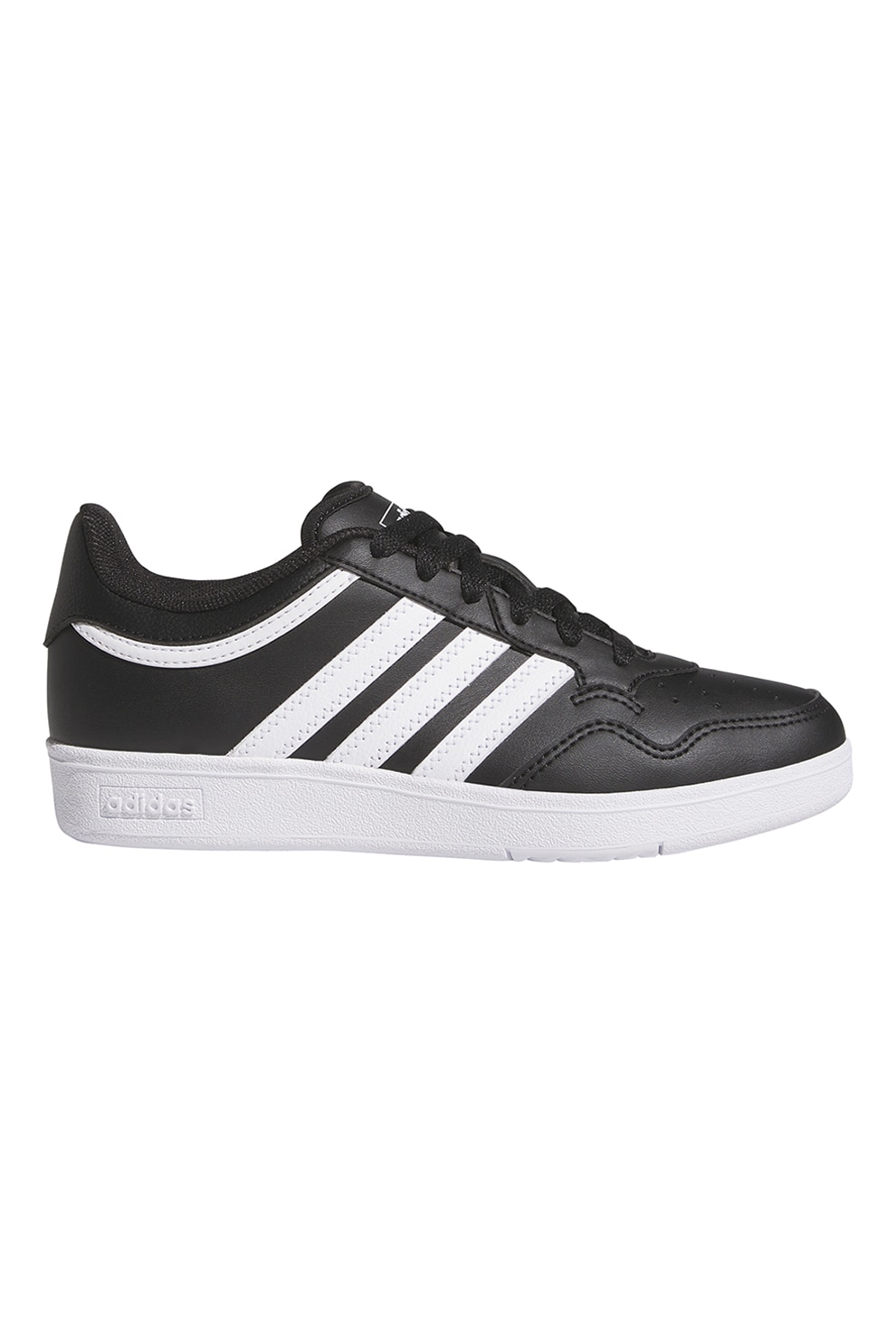 adidas Sportswear, Pantofi sport de piele ecologica Hoops 4.0, Negru, Alb optic, 35.5 EU