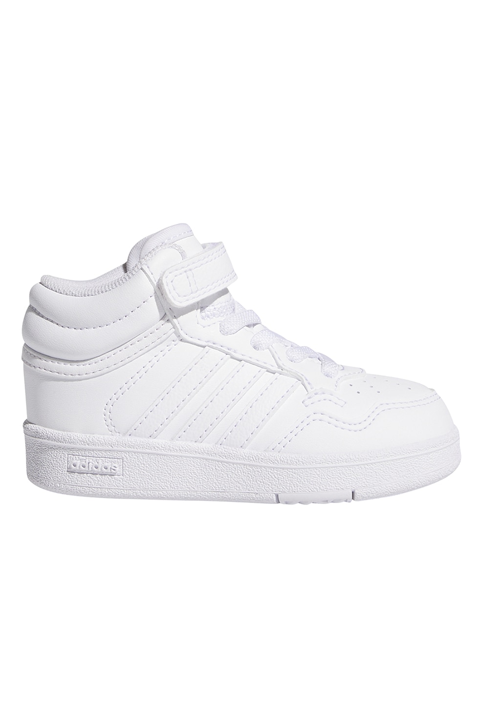adidas Sportswear, Pantofi sport mid-high din piele ecologica Hoops 4.0, Alb optic, 21 EU