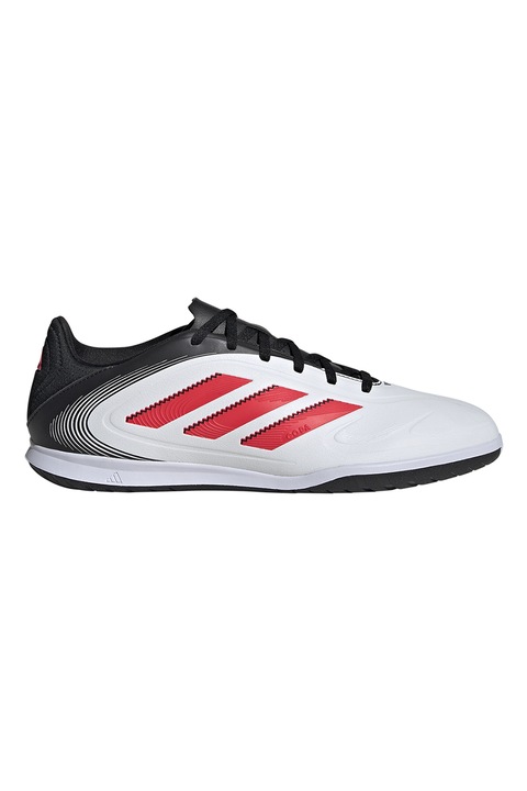 adidas Performance, Pantofi cu logo pentru fotbal, Negru/Alb optic/Rosu vermillion