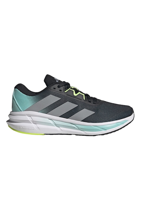 adidas Performance, Pantofi Questar 3 cu aspect tricotat pentru alergare, Negru, Turcoaz, Gri inchis, 10