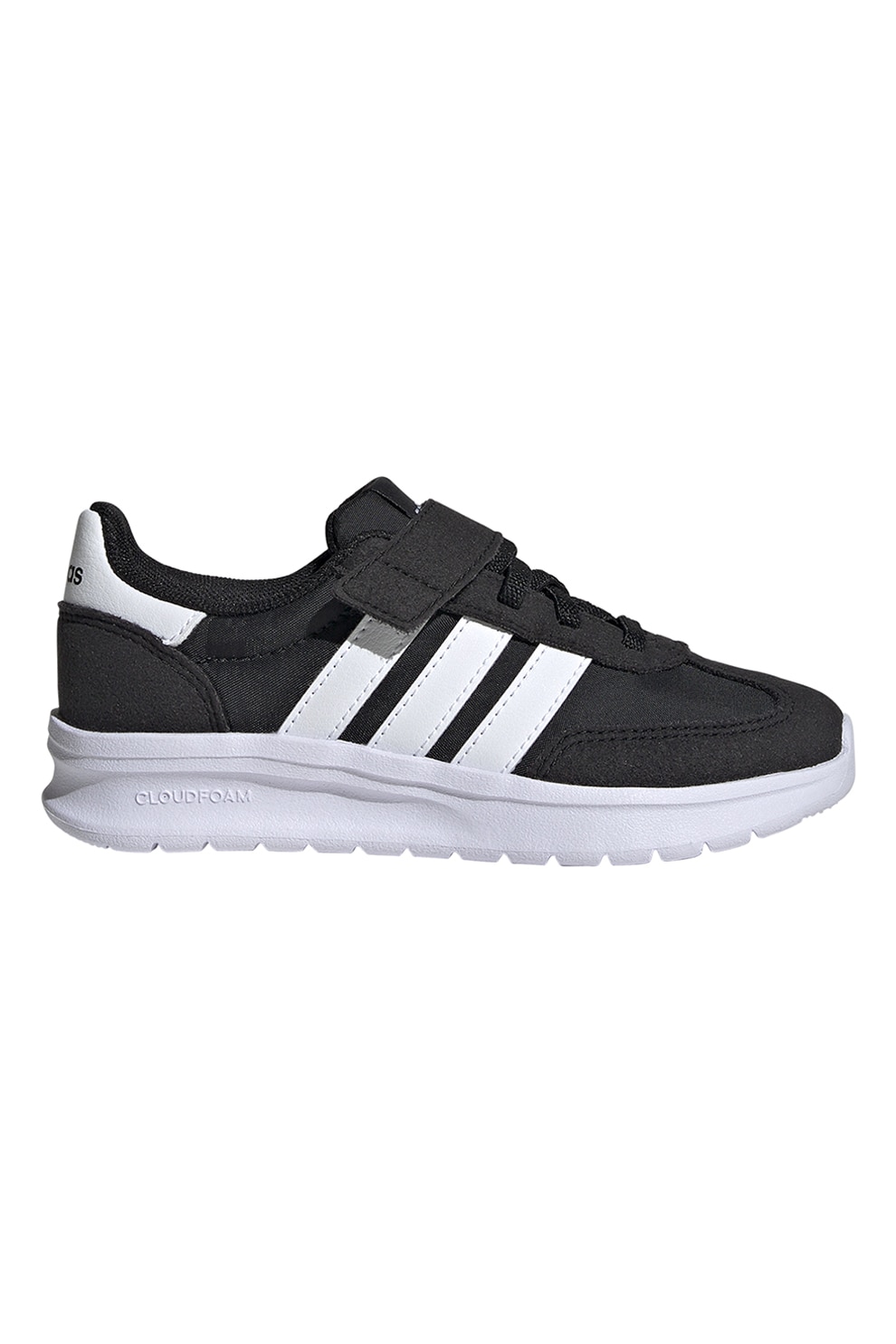 adidas Sportswear, Pantofi sport cu velcro Run 70s 2.0, Negru, Alb optic, 29 EU