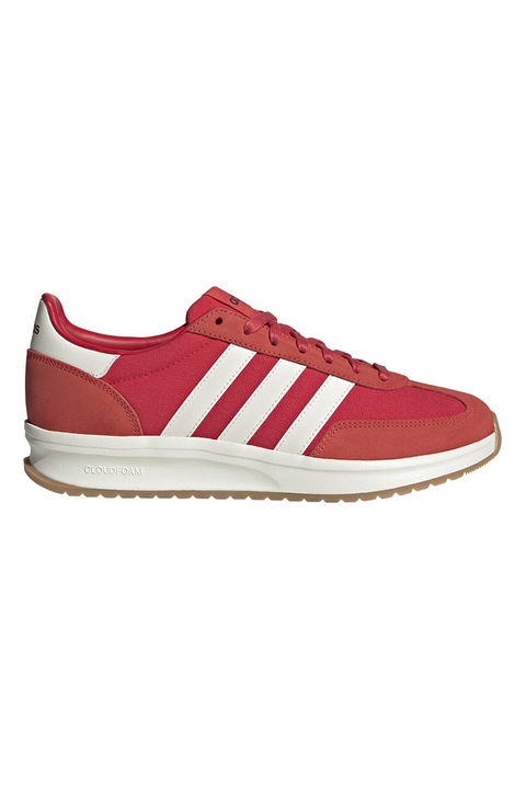 adidas Sportswear, Pantofi sport cu garnituri din piele intoarsa si material textil, Alb/Rosu vermillion