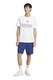 adidas Sportswear, Tricou cu imprimeu logo si decolteu la baza gatului, Alb/Negru
