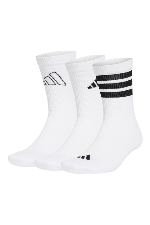 adidas Sportswear, Дълги чорапи - 3 чифта, Черен/Бял