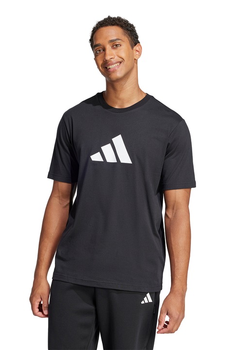 adidas Sportswear, Logómintás póló, Fekete