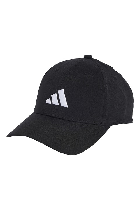 adidas Performance, Унисекс бейзболна шапка с бродирано лого, Бял/Черен