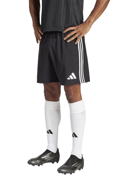 adidas Performance, Футболни шорти с лого, Избеляло черно/Мръснобял
