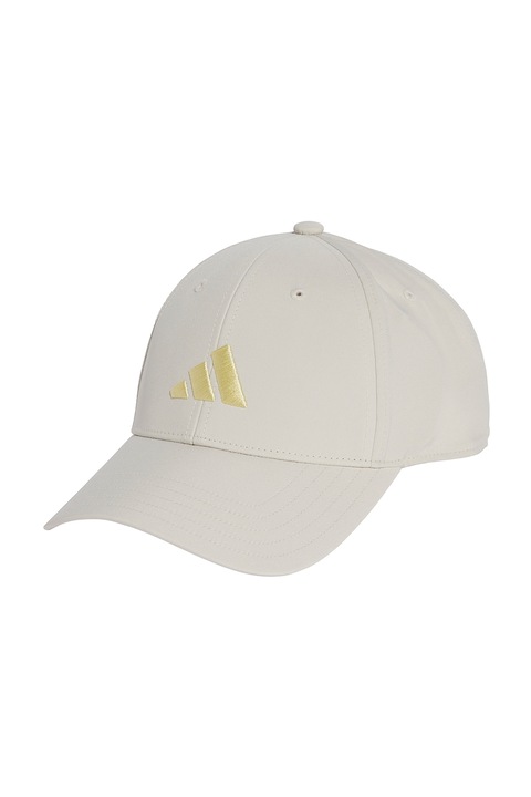 adidas Performance, Унисекс бейзболна шапка с бродирано лого, Златист/Светло сив