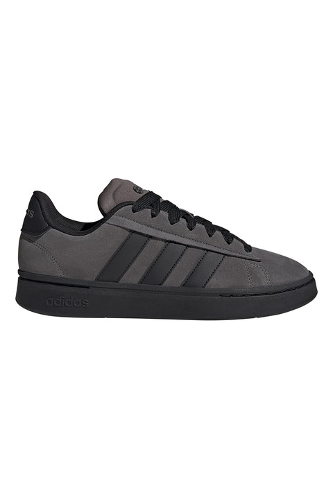 adidas Sportswear, Pantofi sport Grand Court Alpha de piele ecologica, Gri inchis