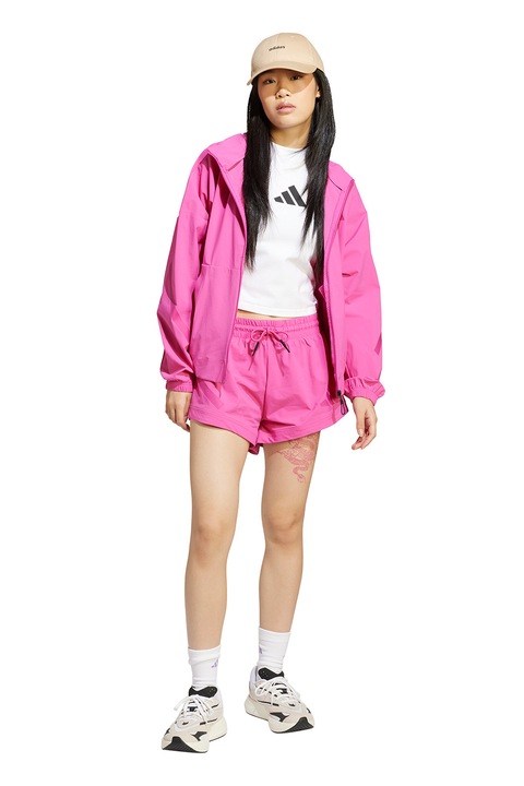 adidas Sportswear, Яке с джобове встрани, Яркорозово