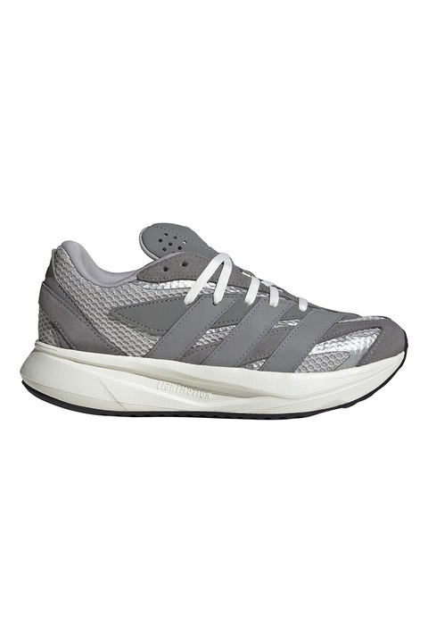 adidas Sportswear, Pantofi sport Lightblaze cu garnituri din piele, Gri