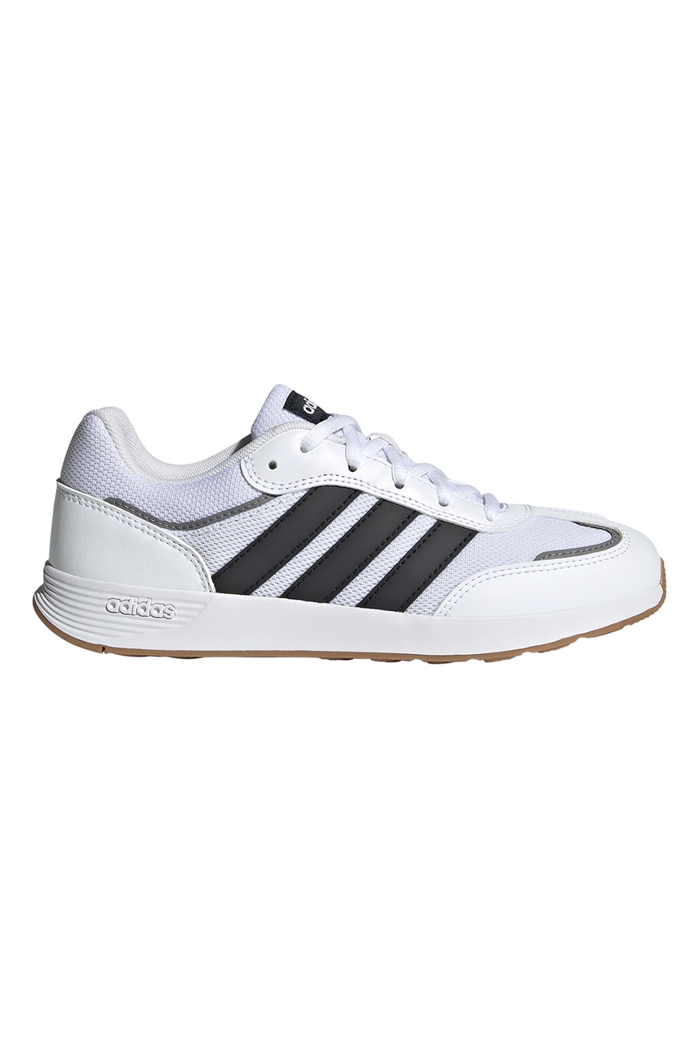 adidas Sportswear, Pantofi sport din piele ecologica Tensaur Switch, Alb murdar, Gri antracit, 35 EU