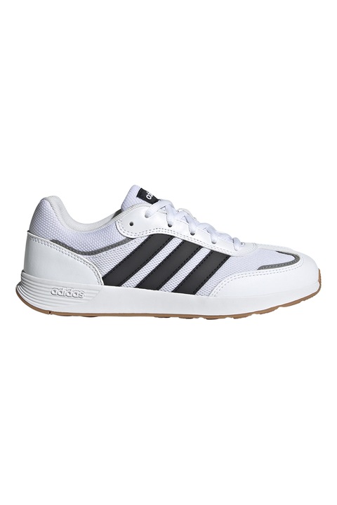 adidas Sportswear, Pantofi sport din piele ecologica Tensaur Switch, Alb murdar/Gri antracit