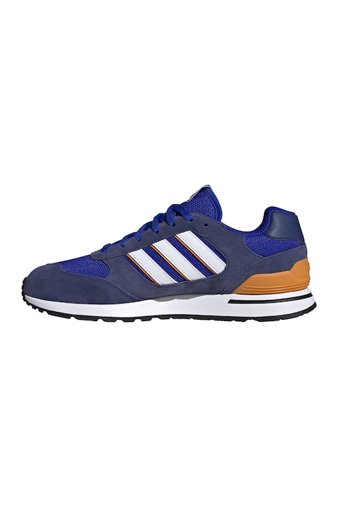 adidas Sportswear, Спортни обувки Run 80s с велур, Тъмносин/Бял/Camel