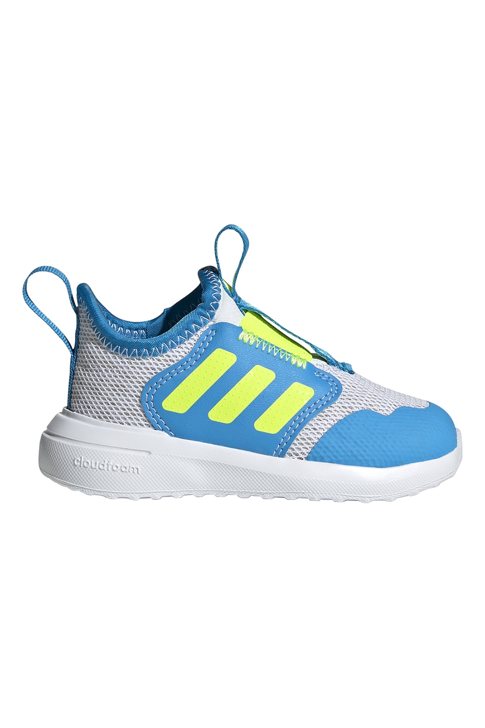 adidas Sportswear, Pantofi sport slip on Tensaur Comfort, Gri, Albastru royal, Verde lime, 23 EU