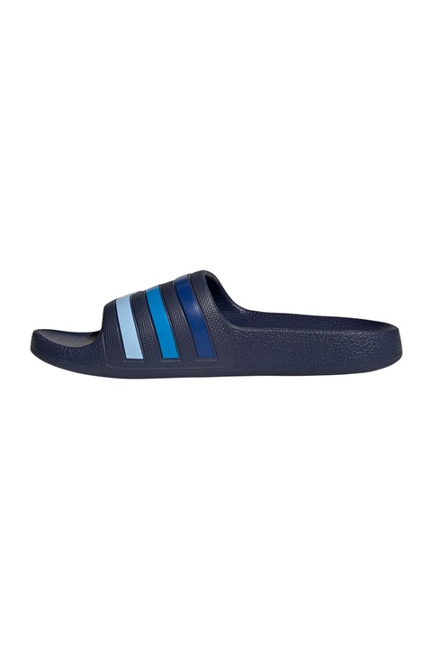 adidas Sportswear, Papuci cu talpa ergonomica Adilette, Albastru pastel/Albastru inchis