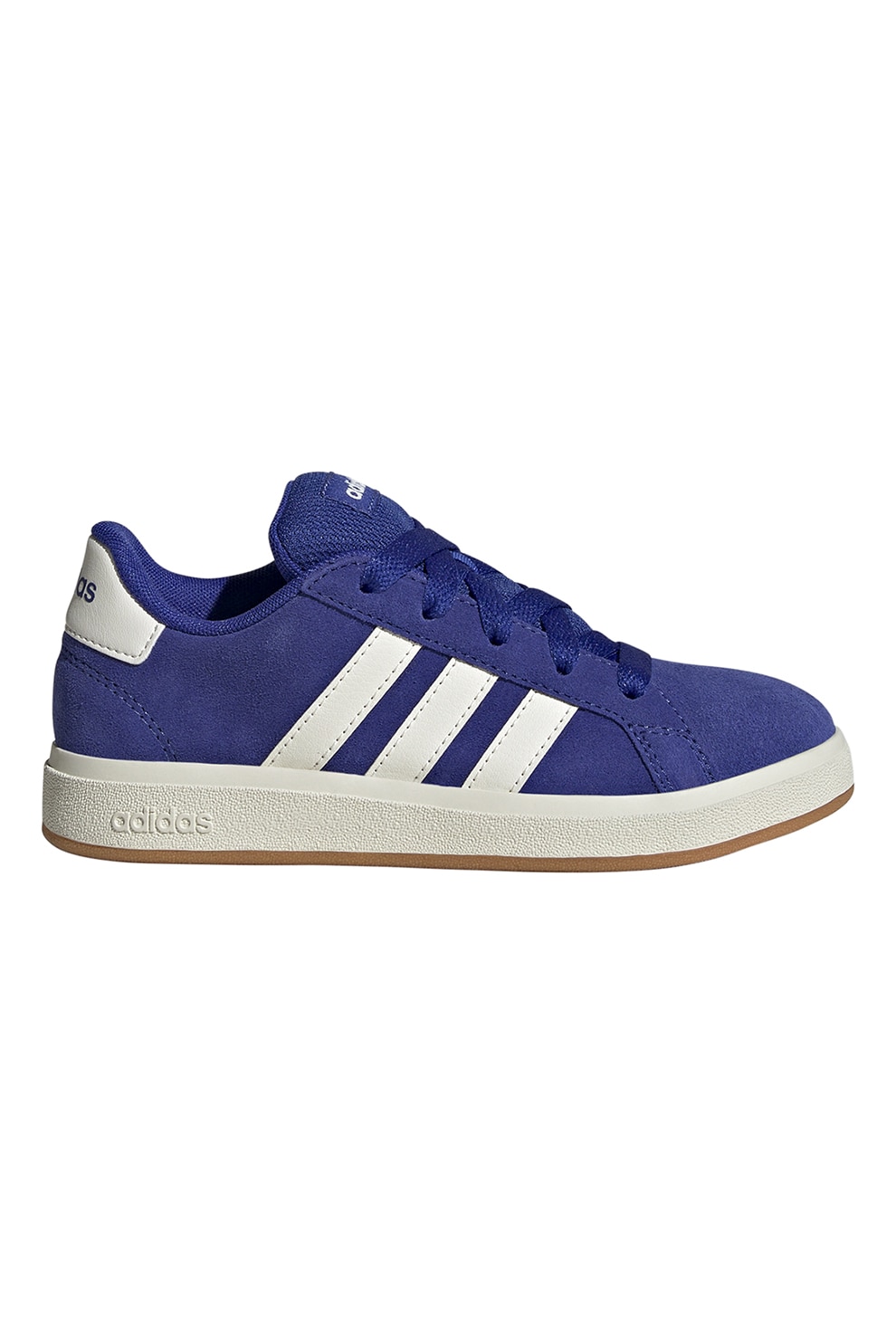 adidas Sportswear, Pantofi sport Grand Court 00s din piele intoarsa, Alb, Albastru royal, 31 EU