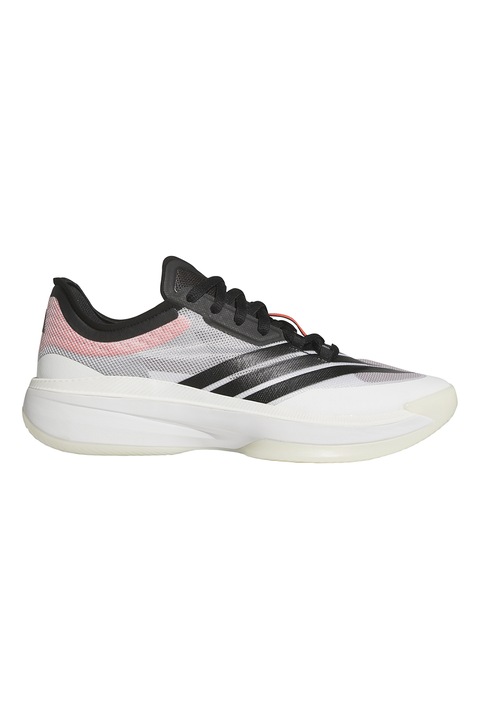 adidas Performance, Pantofi pentru baschet Adizero Select 3.0, Alb/Negru/Roz prafuit