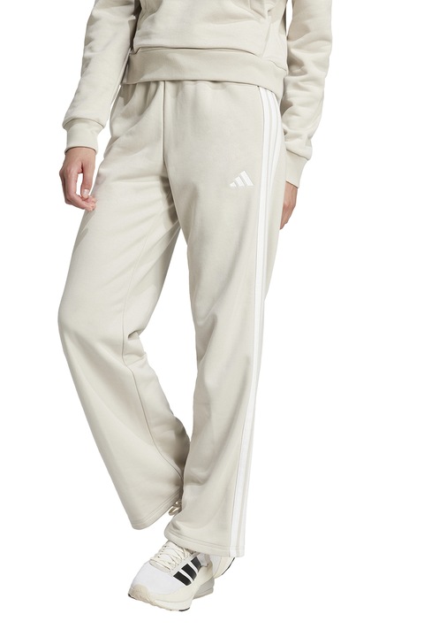 adidas Sportswear, Pantaloni lungi de trening cu snur, Verde pal