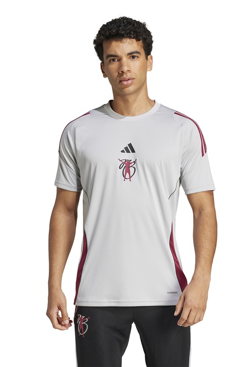 adidas Performance, Футболна тениска с овално деколте Jude Bellingham, Черен/Тъмночервен/Мръснобял