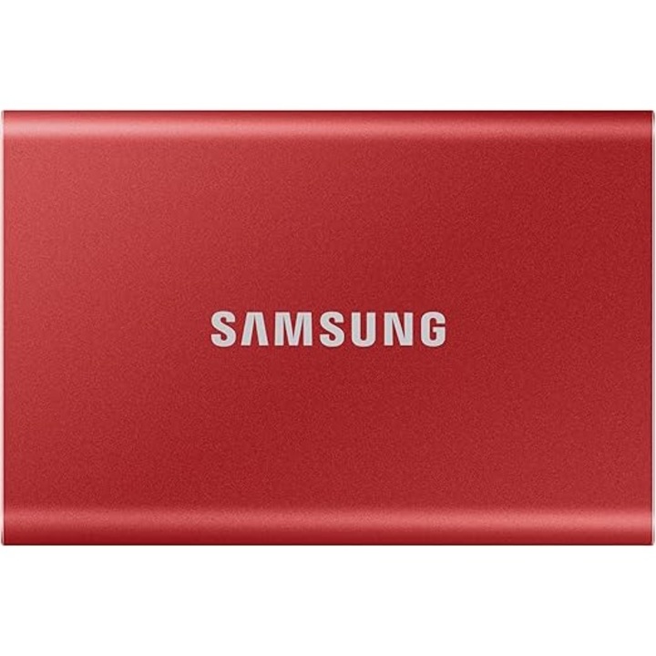 Твърд диск, подходящ за Samsung T7, 2TB, преносим твърд диск, USB3.2，червен метален корпус