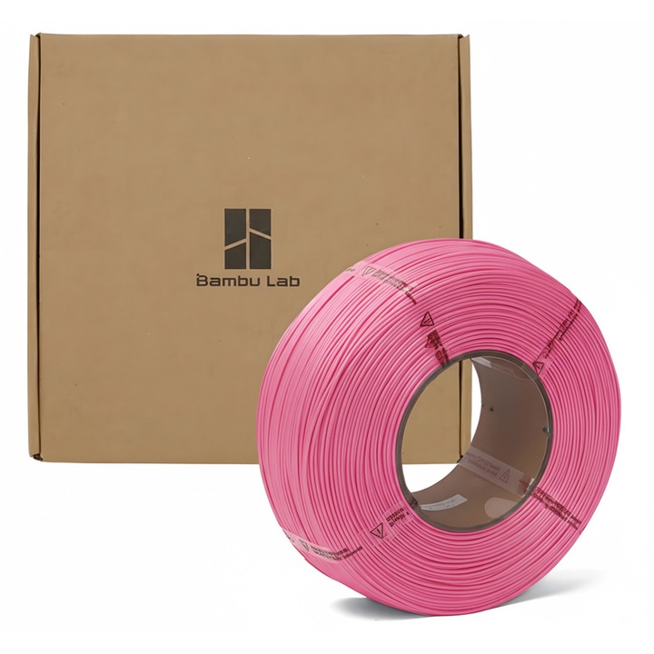 Rezerva filament, PLA Basic, 1.75 mm, Roz Hot Pink, Bambu Lab, RFID auto-citire