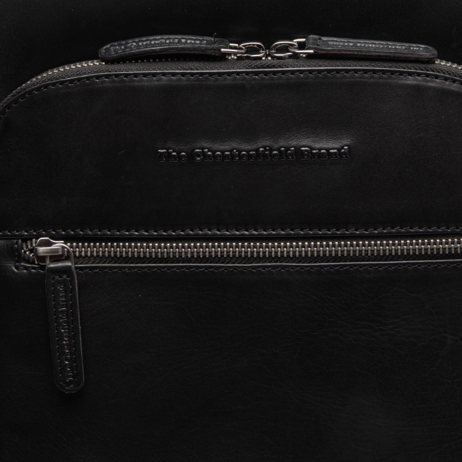 Rucsac de laptop 15 inch piele naturala, The Chesterfield brand, Maggiore, Negru