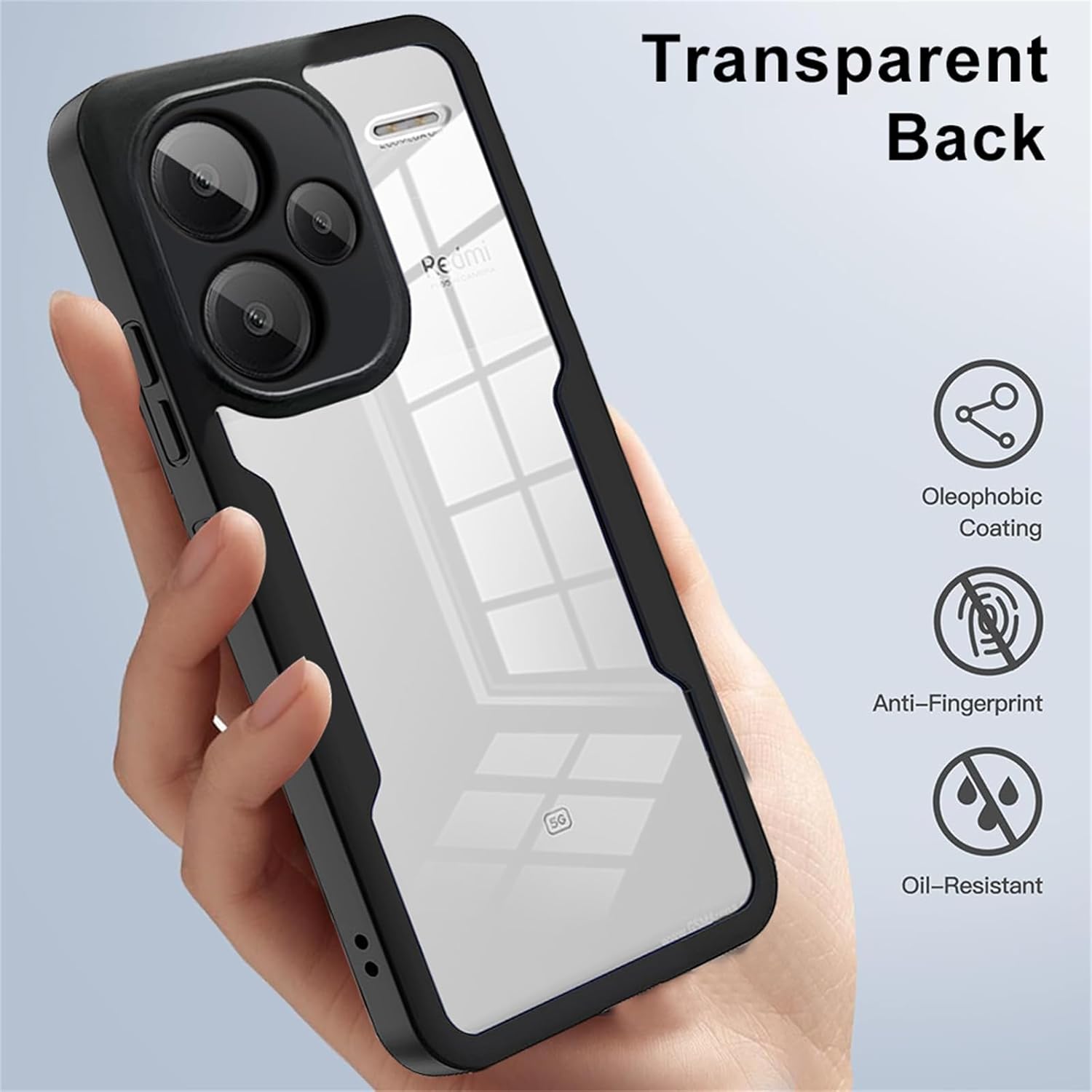 Pachet 360: Husa cu folie integrata pentru Xiaomi Redmi Note 14 5G Cover360 fata / spate - Negru