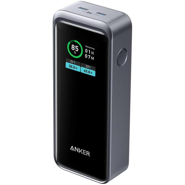 Acumulator extern Anker Prime 12000 mAh 130W, Negru