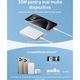 Acumulator extern magnetic wireless Anker MagGo, 10000 mAh, Ultra-Slim, Qi2 15W, Alb