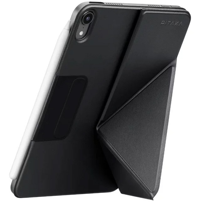 Husa de protectie Pitaka pentru iPad Mini 6/Mini (A17 Pro) MagEZ Folio 2, Negru/Gri