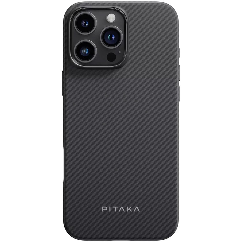 Husa de protectie Pitaka Military-Grade Aramida Magsafe pentru iPhone 16 Pro Black / Grey
