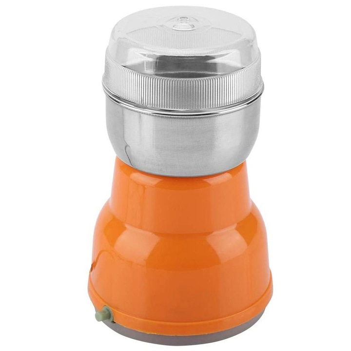 Mini rasnita electrica pentru boabe de cafea, boabe, ierburi, condimente Enforose, portocaliu