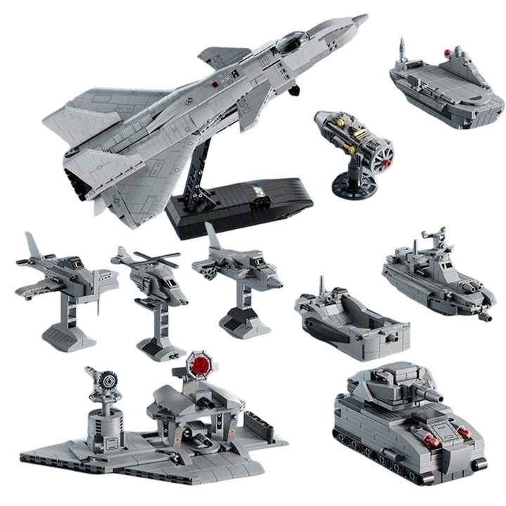 Compatibil cu jucarii asamblate Blocuri de constructie Particule mici Blocuri de constructie pentru rachete spatiale militare Jucarii educationale asamblate pentru copii