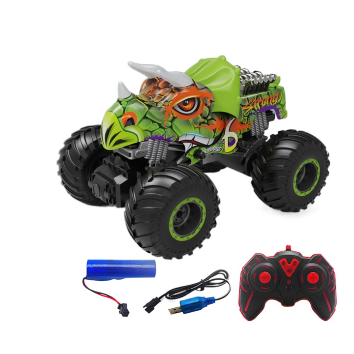 Masinuta cu telecomanda Enforose, off-road, lumini si muzica, 4x6 ani