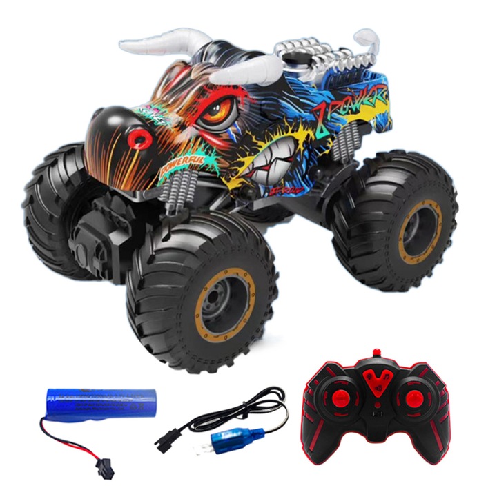 Masinuta cu telecomanda Enforose, off-road, lumini si muzica, 4x6 ani