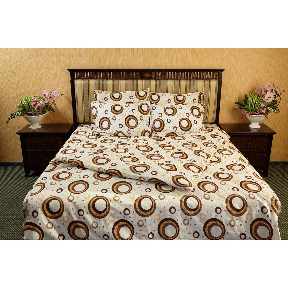 Lenjerie de pat dublu 220 x 240cm, 4 piese, bumbac 100%, Kat & Dor, Covrig