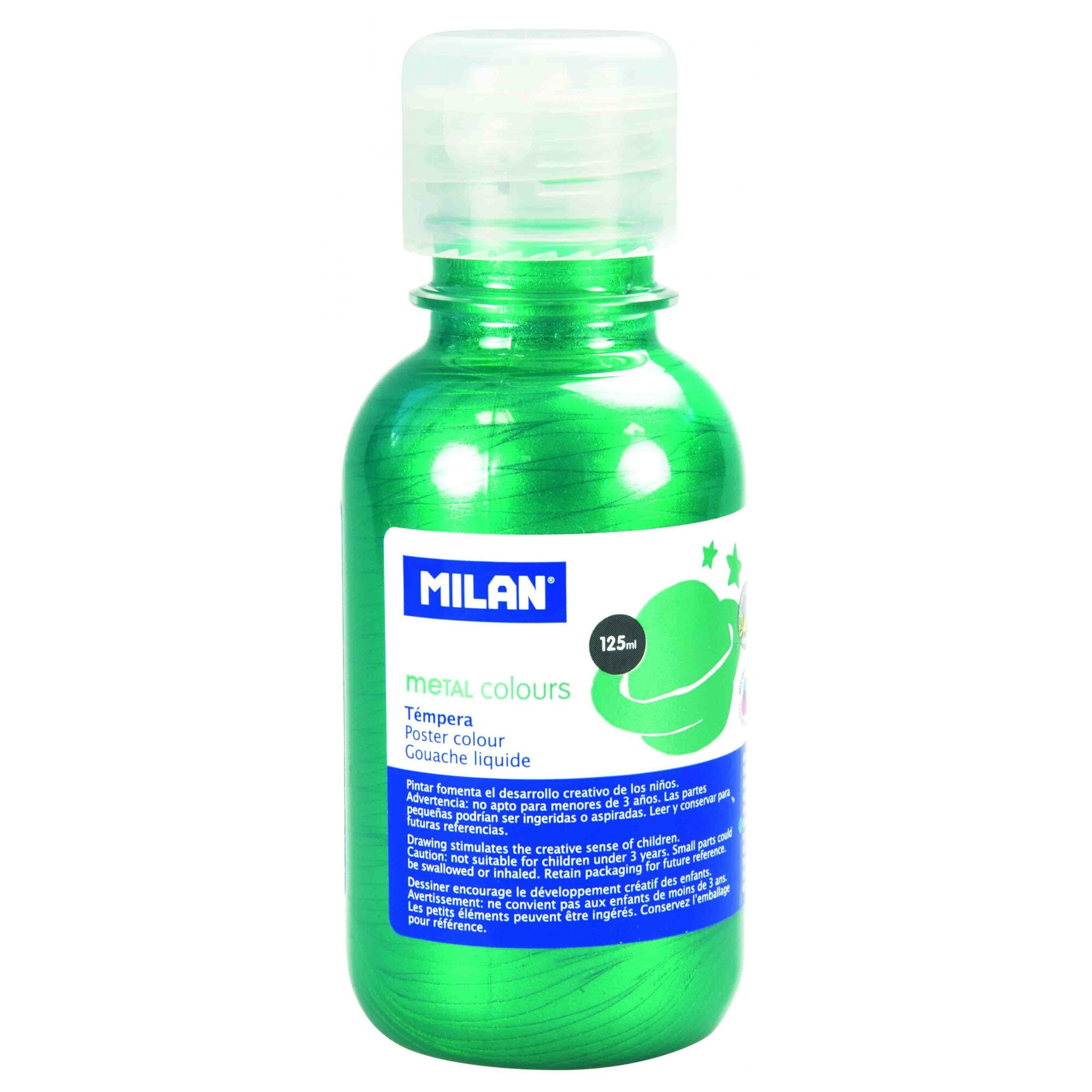 Tempera 125 ml verde metalizat MILAN