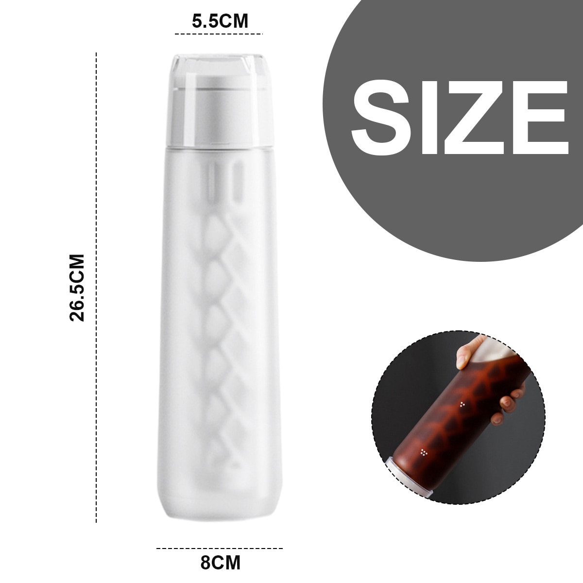 Aparat de cafea Cold Brew, Companionul tau portabil pentru o cafea bogata, neteda, sticla rezistenta la caldura, design rezistent la scurgeri, filtru micron reutilizabil, 750 ml