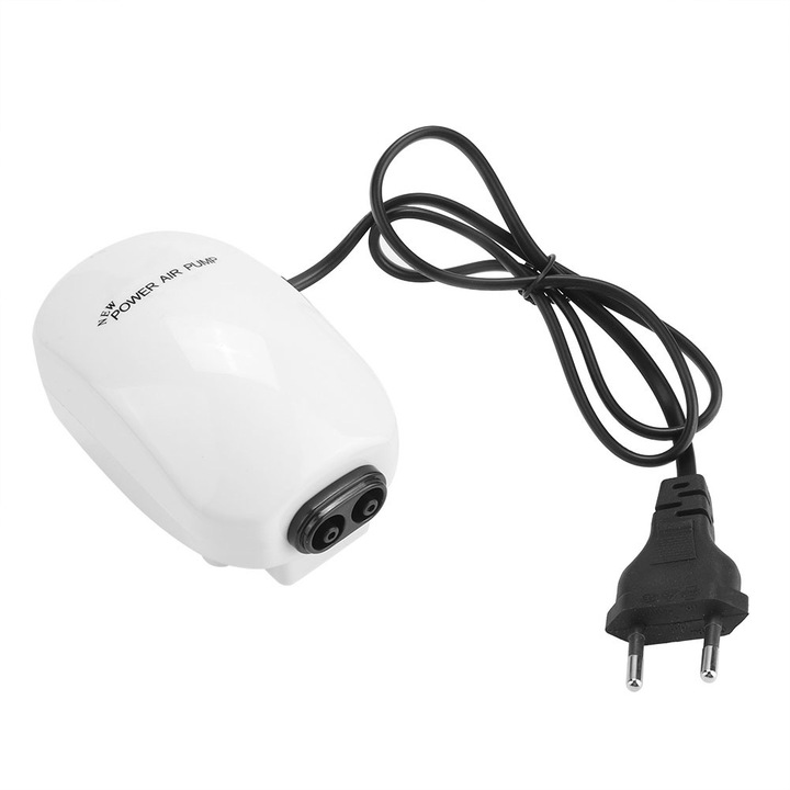 Pompa de aer pentru acvariu, Enforose, 3W, plastic, 11x6x5.5cm
