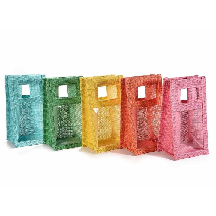10 db tarka juta zacskó készlet 11,5x10x21 cm