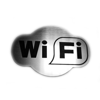 Placuta indicatoare WIFI (argintiu/negru) Placuta indicatoare WIFI (argintiu/negru)