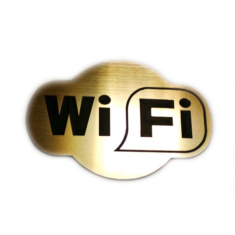 Placuta indicatoare WIFI (auriu/negru)