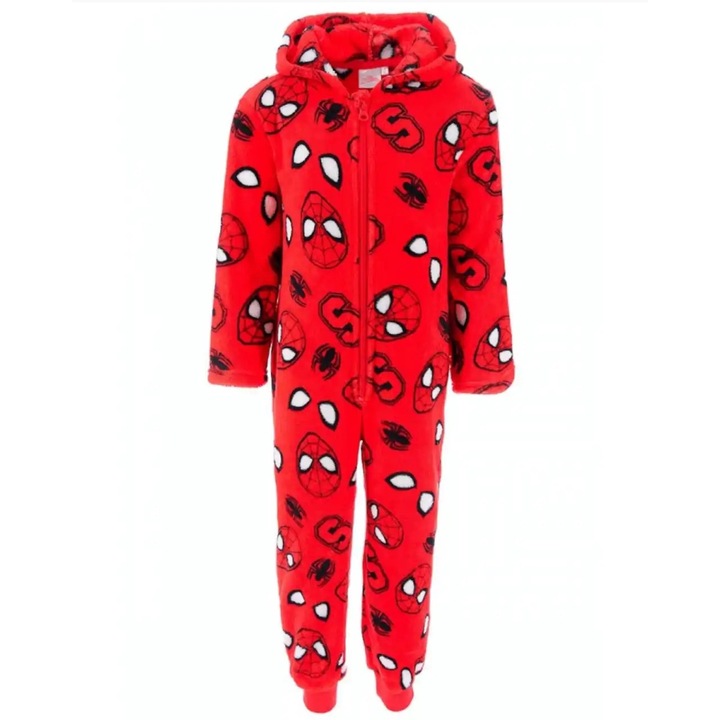Pijama intreaga cu fermoar Spiderman 27721, Rosu